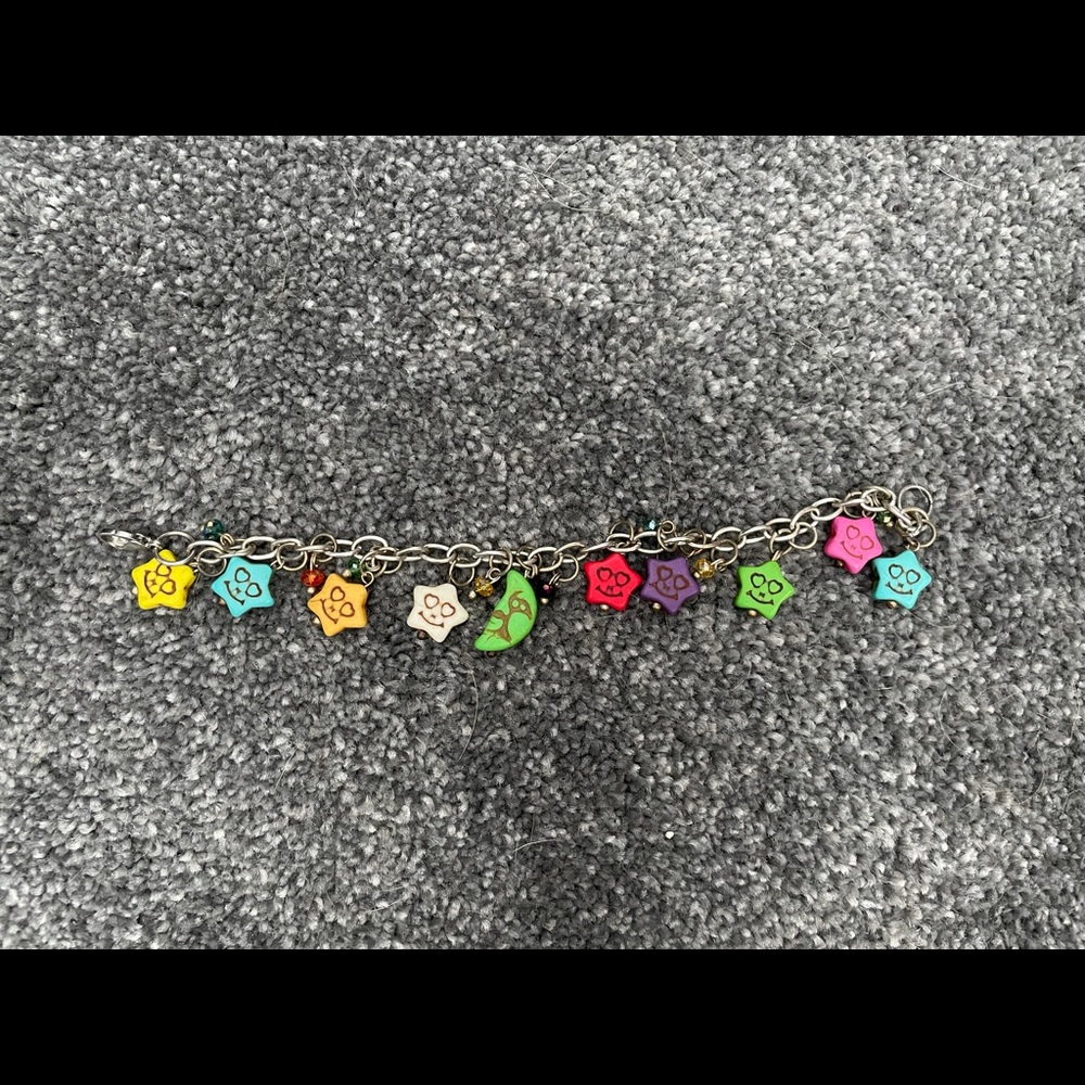 stars with moon charm bracelet